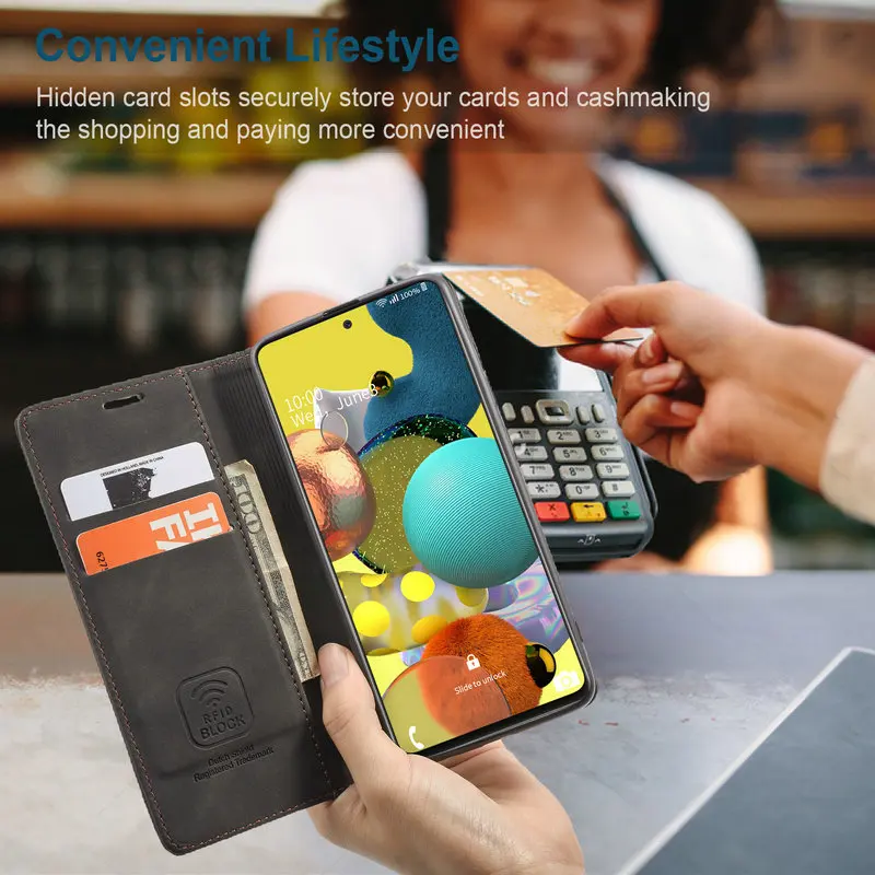 CaseMe Retro Flip For Samsung S20 FE A51 A41 A21S A31 Case Note 20 Ultra S10 Plus M31 M30s A71 Magnet | Мобильные телефоны и