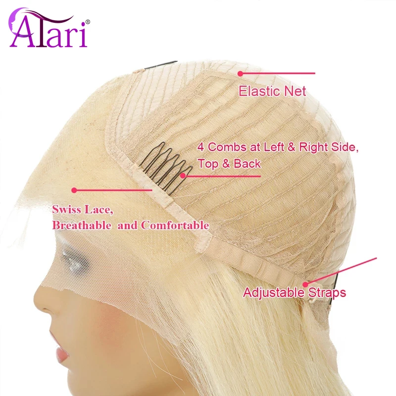 

Short Bob Lace Front Wig Light Blue Colored Human Hair Wigs Straight Lace Front Wig Indian Virgin Bob Wig Pre Plucked Lace Wigs