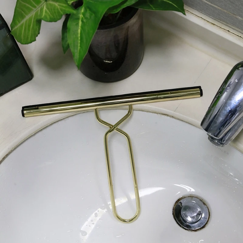 Скребок стеклоочистителя для душа из нержавеющей стали с силиконовым