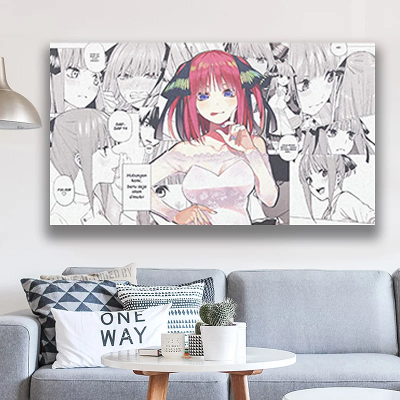 

Nakano Nino Gotoubun no Hanayome Painting Wall Art Poster Framed Wooden Frame Canvas For Home Bedroom Dorm Art Decoration Prints