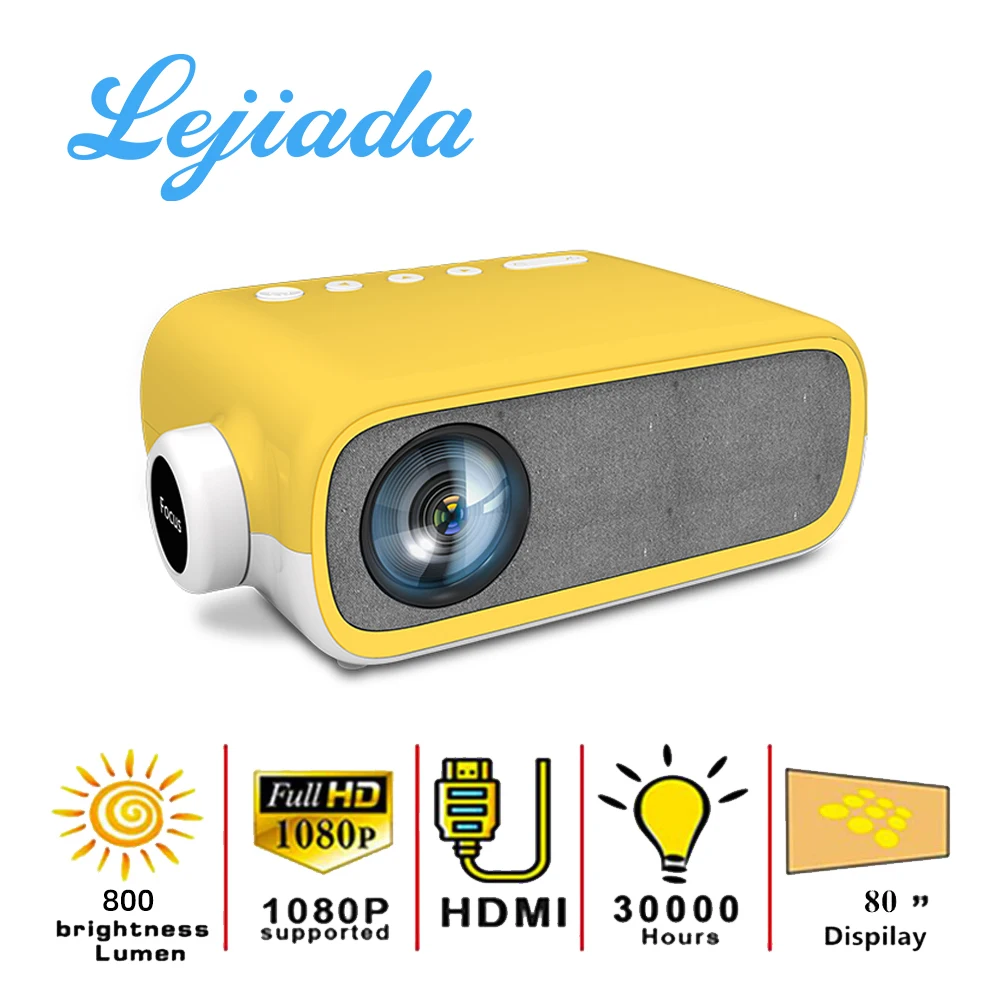 Светодиодный мини проектор LEJIADA YG280 480*272 пикселей с HDMI/USB/AV/аудио интерфейсом
