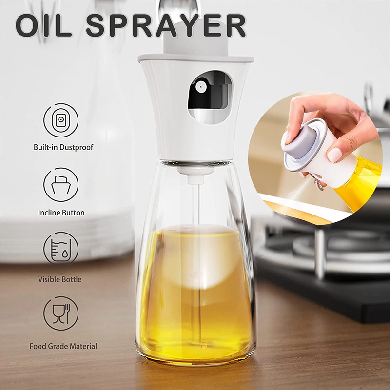 

Olive Oil Sprayer for Cooking Leak-proof Dripper Glass Bottle Atomization Artifact Reducing Fat Oil Control Bottle BBQ Gadgets