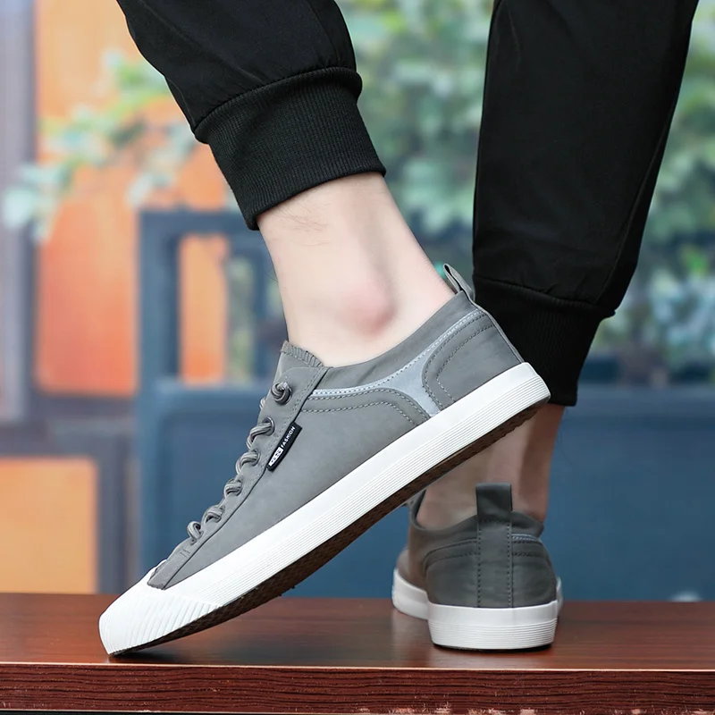 

2021 New Men's Canvas Vulcanize Shoes Elastic Band Geometric Sneaker Loafers Spring/autumn Mens Designer Flat Shoes M21008