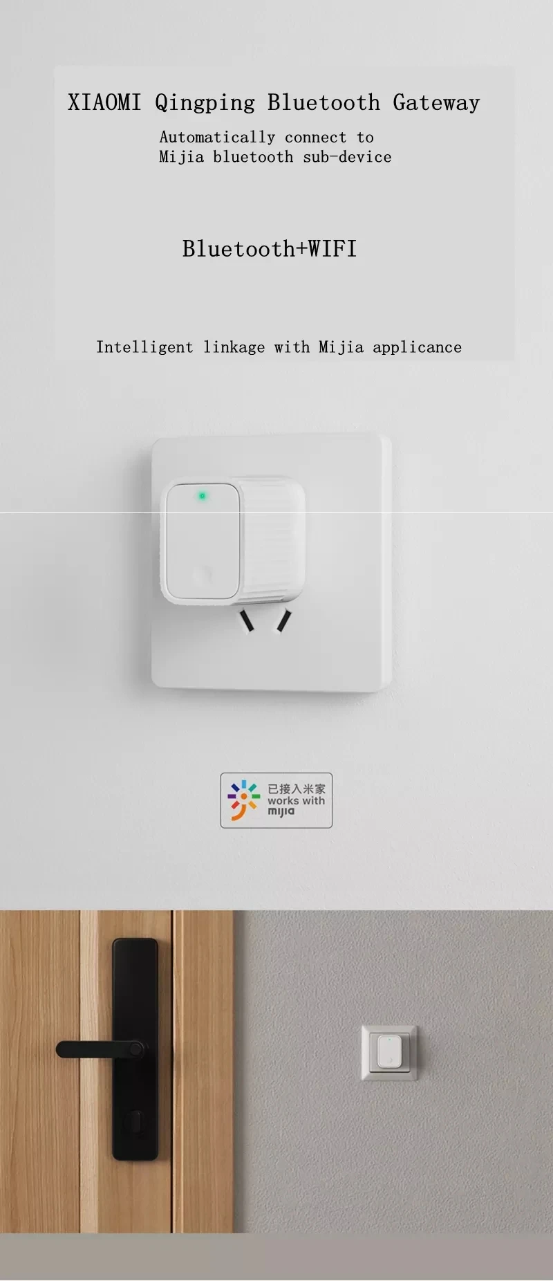 Xiaomi Smart Cleargrass Bluetooth/wifi-шлюз концентратор Работает с Mijia Bluetooth устройство «умный дом»