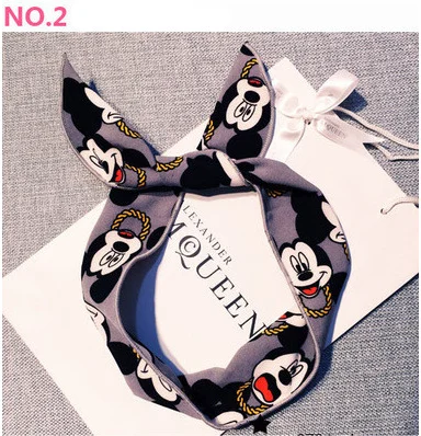 1 шт. Микки Минни уши повязка на голову мальчик женский обруч для волос милый бант