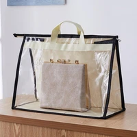 transparent dust proof storage bag organizer hanging handbag cover with zipper luxury bag clothes dust storage bag