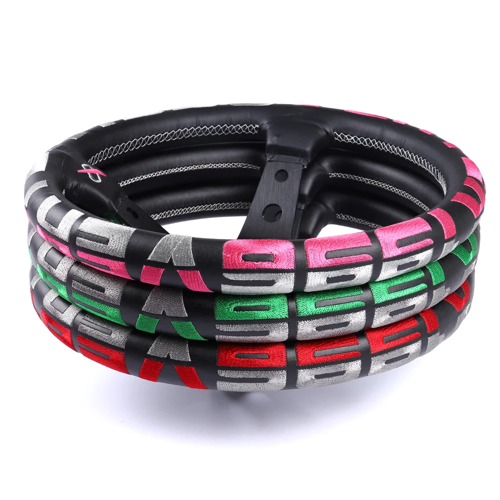 Рулевое колесо из натуральной кожи с вышивкой 13 дюймов|Рулевые колеса и ступицы