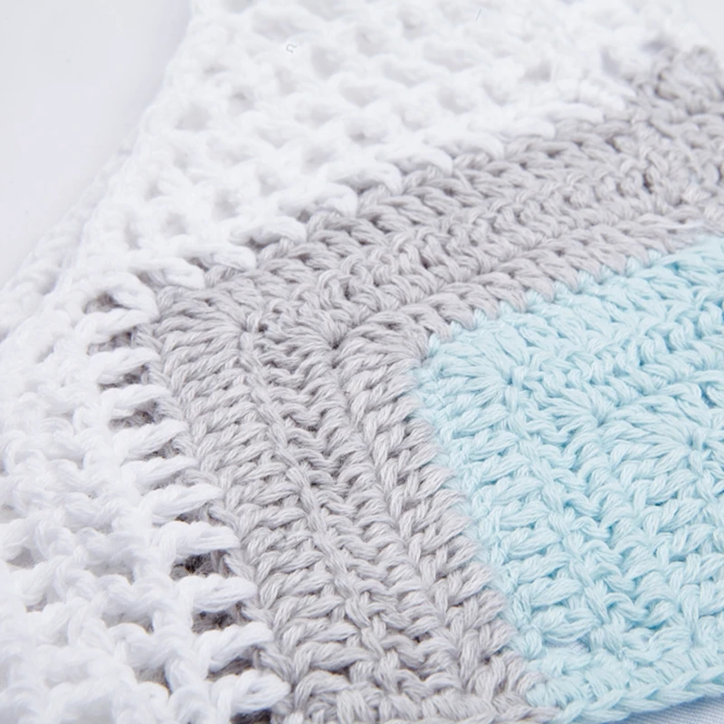 Хлопковый вязаный крючком Регулируемый треугольный комплект бикини для девочек