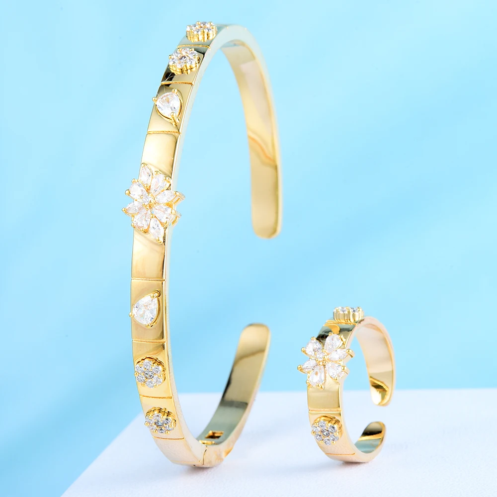 

GODKI Роскошный Уникальный Африканский браслет набор колец Ювелирные наборы для женщин Свадебные с кубическим Цирконом Кристалл CZ Дубай Свад...