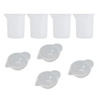 8 pcs 100ml silicone measuring cup crystal epoxy uv resin craft casting mould