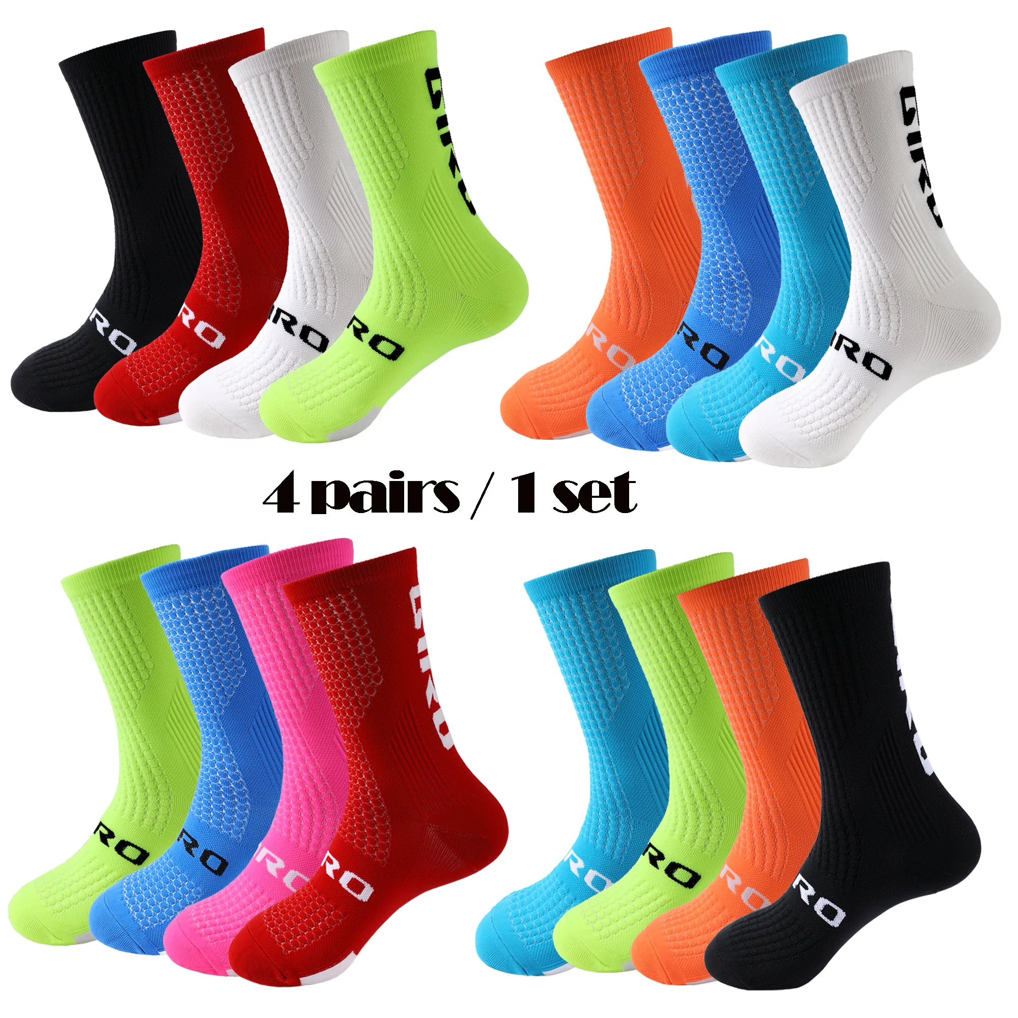 

4 пары/компл. велосипедные носки мужские носки компрессионные носки спортивные носки для бега баскетбольные носки женские мужские
