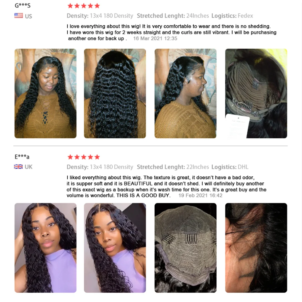 

Deep Wave 13x4 Lace Front Wig Human Hair Lace Frontal Wigs Pre Plucked 4X4 Lace Closure Wigs Remy Brazilian Hair For Women