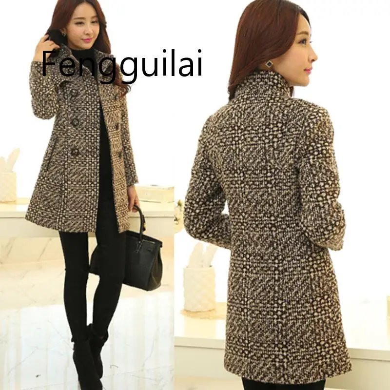 Новинка Женское шерстяное пальто зима 2019 осенняя мода элегантное для мамы