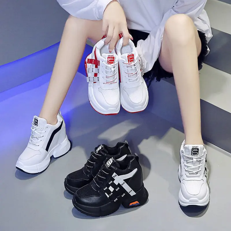 

Women Casual Shoes Chaussure Femme Platform Women Shoes Height Increasing Wedges Platform High Heels Shoes Sneakers A62-82 HF