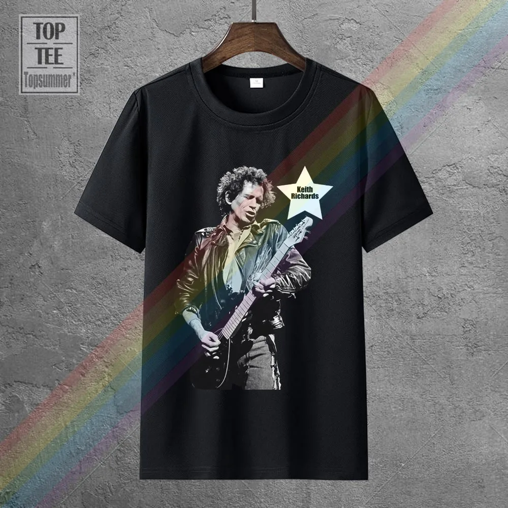 

Keith Richards Guitarist T-Shirt Hippie Goth T-Shirts Gothic Emo Anime Clothing Couples Punk Rock Tee Shirt