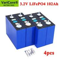4pcs 3 2v 102ah lifepo4 battery pack lithium iron phospha diy 12v 24v 304a 3c motorcycle electric car solar inverter batteries