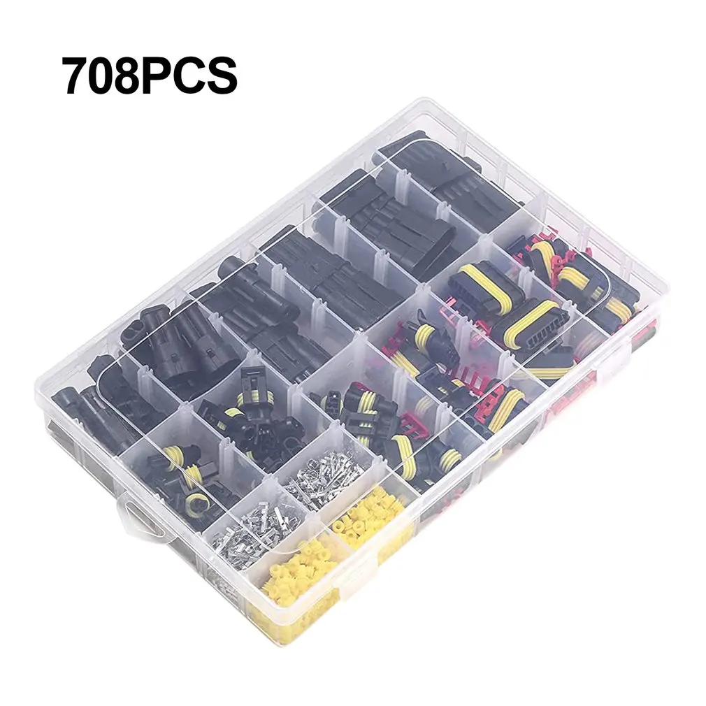 

1-6 Hole Hid Car Waterproof Connector Xenon Lamp Waterproof Connector Automotive Electrical Accessories