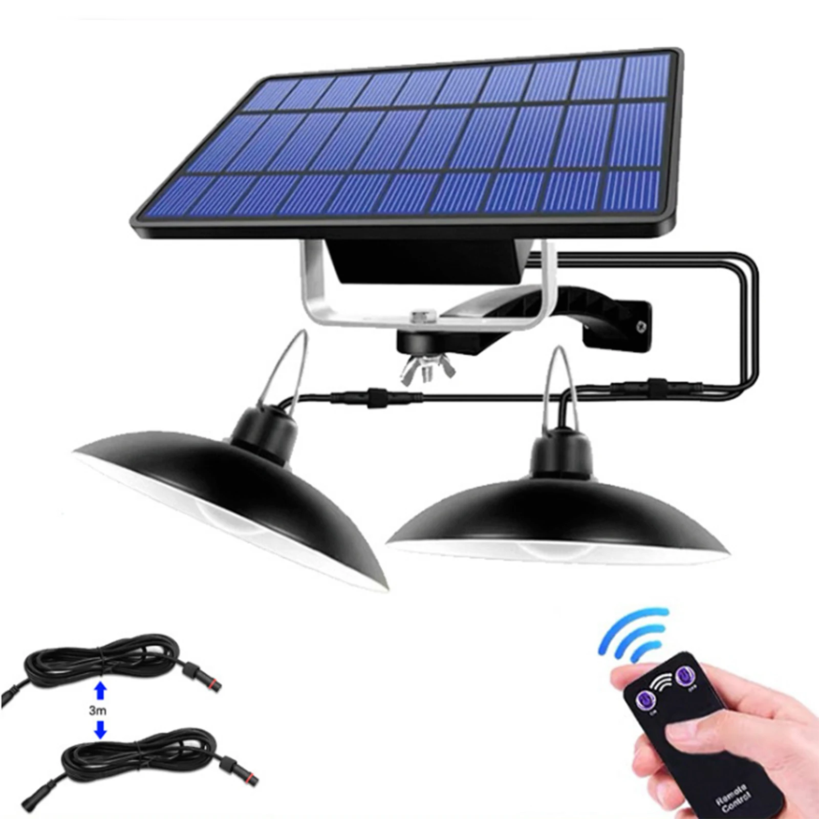 

Декоративная люстра на солнечной батарее, подвесной светильник для двора, настенная лампа с дистанционным управлением из поликарбоната и А...