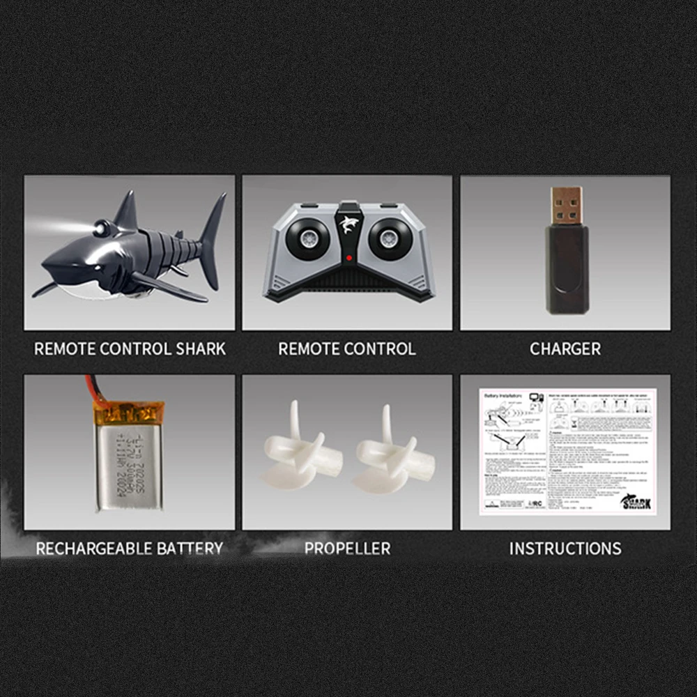 RC акула 2 4G пульт дистанционного управления игрушка для детей лодка