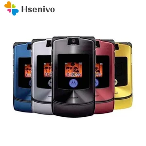 motorola razr v3i refurbished original unlocked flip gsm 176x220 pixels mp3 quad band mobile cell phone free shipping free global shipping