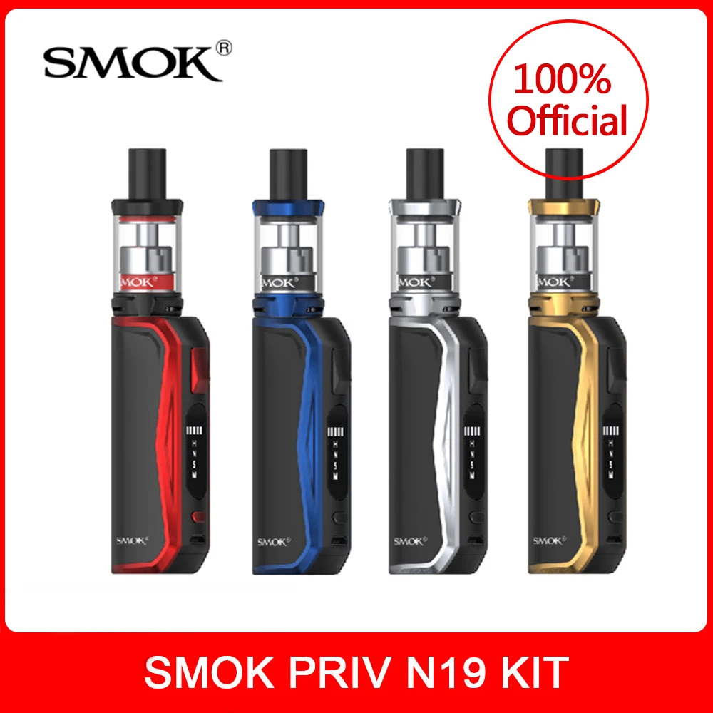 Новый набор SMOK Priv N19 с батареей 1200 мАч M/S/N/H режим 30 Вт катушкой Nord Mesh MTL электронная