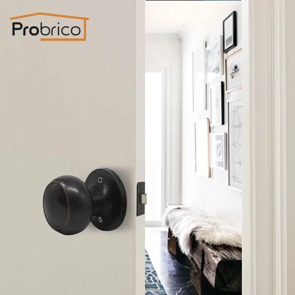 Probric набор замков для межкомнатных дверей ручки передних и задних круглых ручек