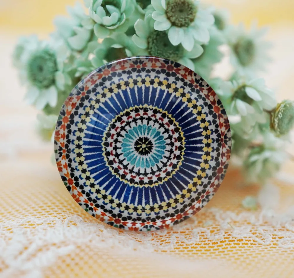 

2PCS/lot Round 35MM Fashion Glass Cabochon for make bracelet necklace Jewelry for women 2019 earring pins brooch craft supply