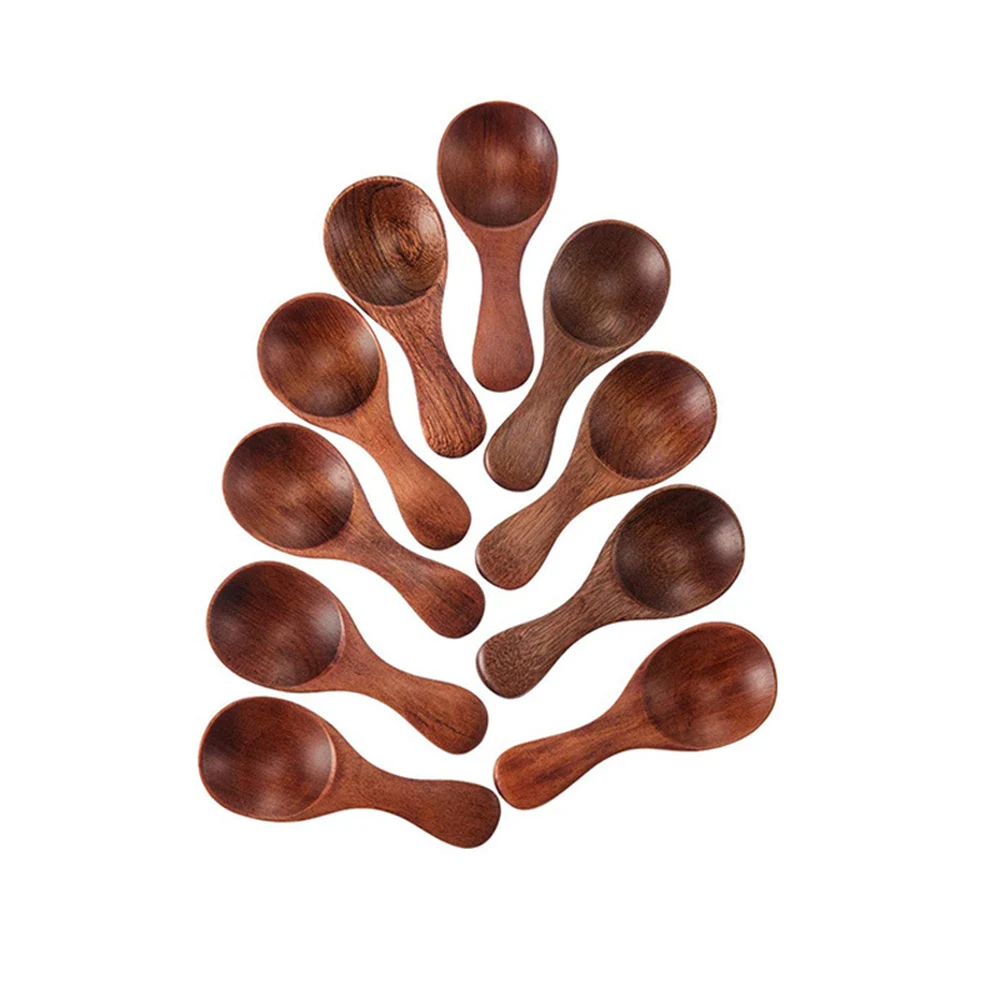 

Small Little Mini Natural Wooden Spoon Scoop Tea Honey Coffee Condiment Salt Sugar Spoon Cooking Tools Kitchen Gadgets