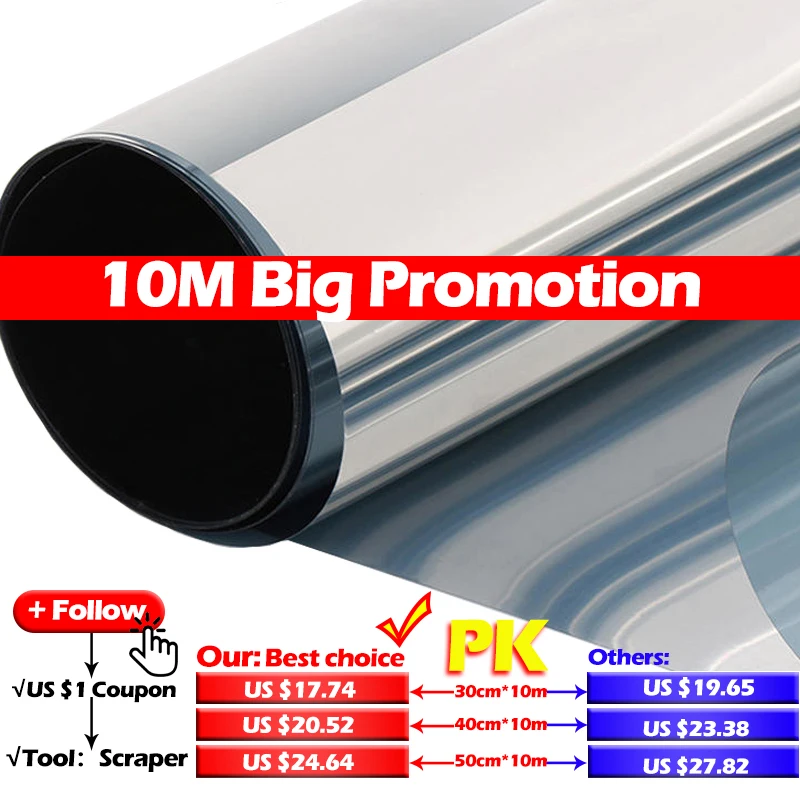 пленка для окон наклейки на авто окно от солнца Односторонняя зеркальная оконная