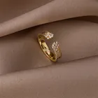 Женские широкие кольца с блестящим цирконием, корейские простые темпераментные модные вечерние велирные украшения для вечеринок и пар, подарок, новинка 2021