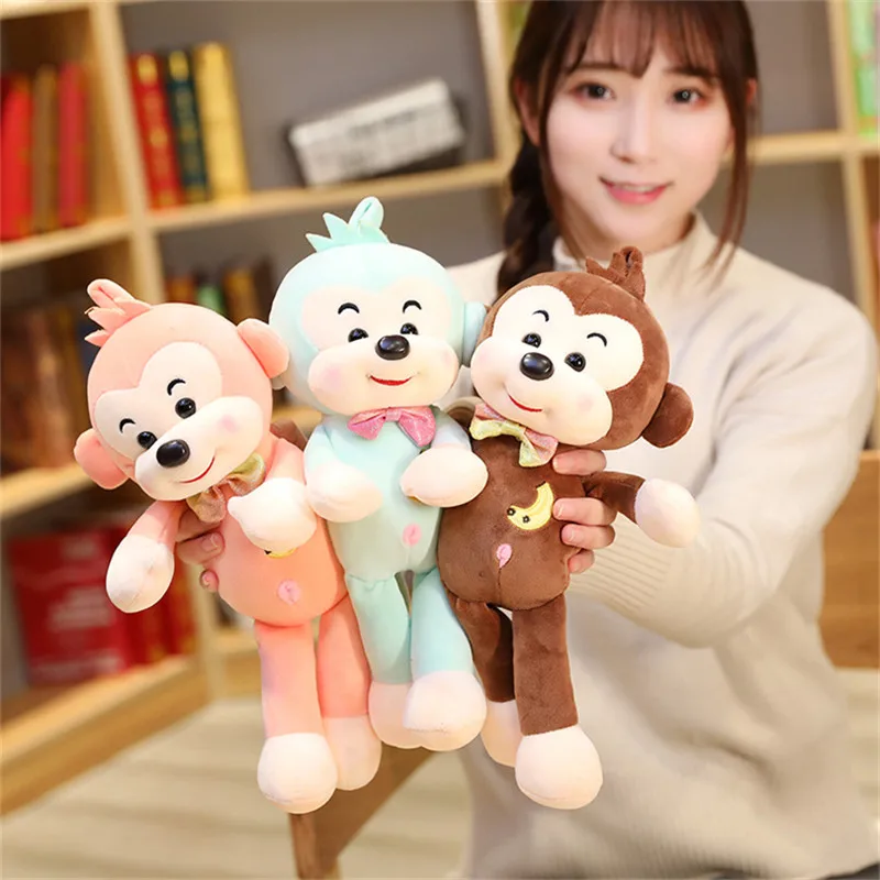 

32cm Cute Kawaii Monkey Doll Plush Toy Soft Pillow Monkey Funny Stuffed Animal Best Gift For Child Boy Girlfriend Xmas Present