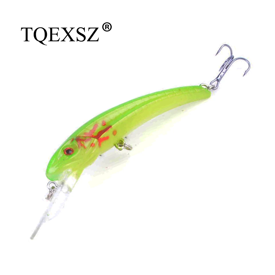 

1pcs Minnow Fishing Lure 95mm 5.9g Crankbait Artificial Hard Bait Fly Fishing Tackle Plastic Fish Wobbler Pesca 6# Hooks 3D Eyes