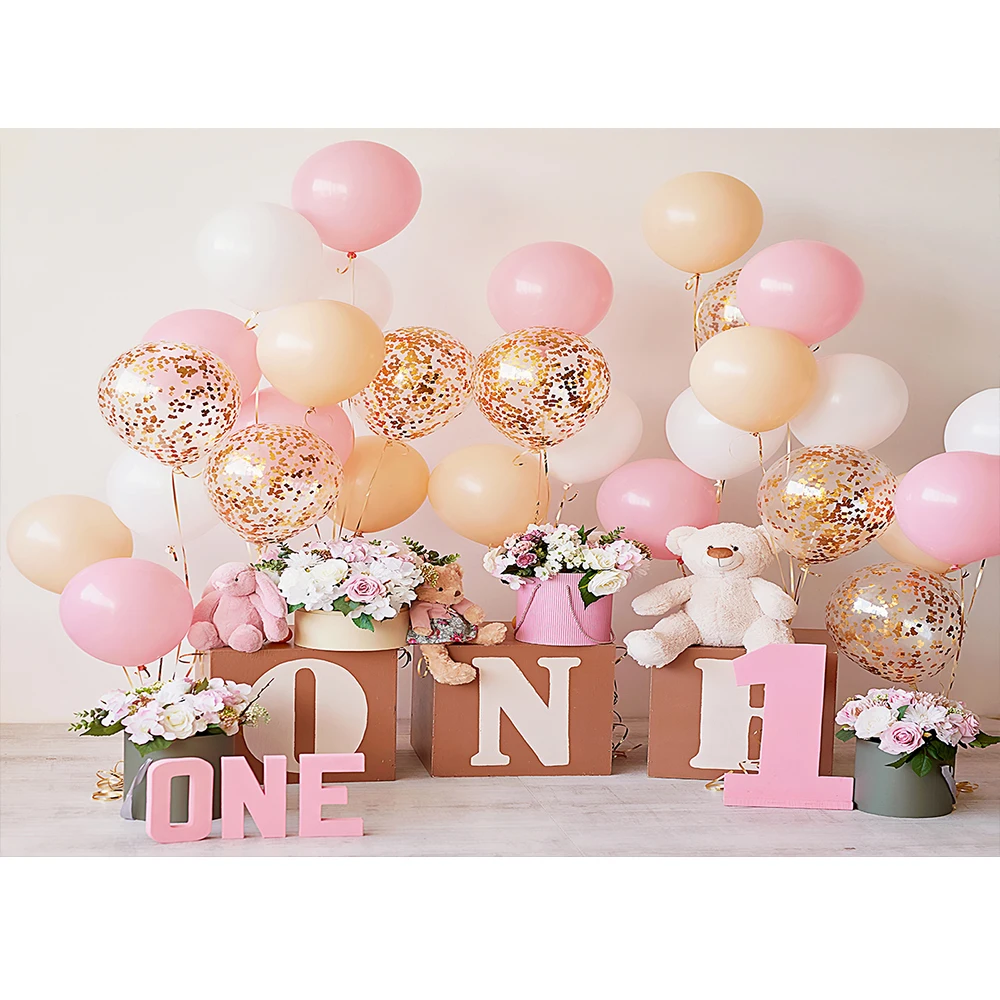 

1 день Рождения фотография фон день рождения шар цветы белая игрушка фон с медведем Декор фотосессия фотостудия реквизит