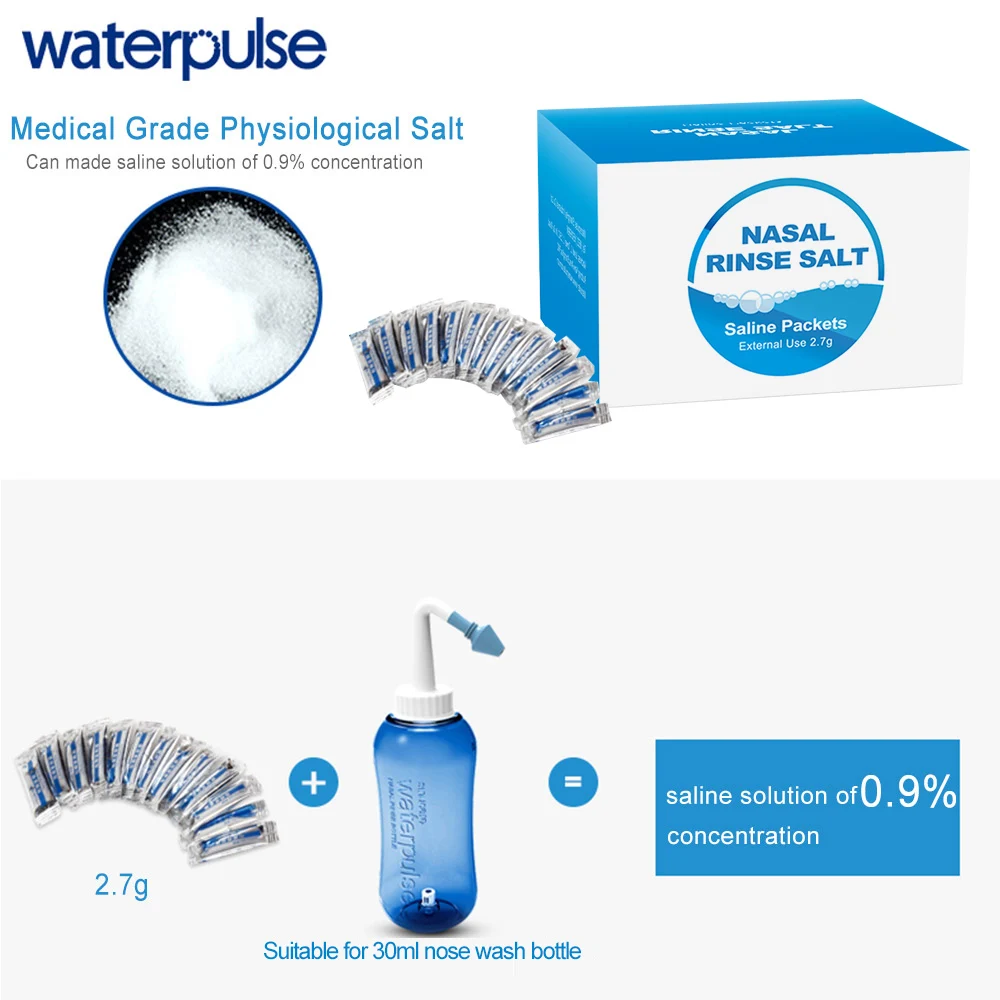 Waterpulse 2 7 г пакетов в коробке для полоскания носа смесь соли принадлежности