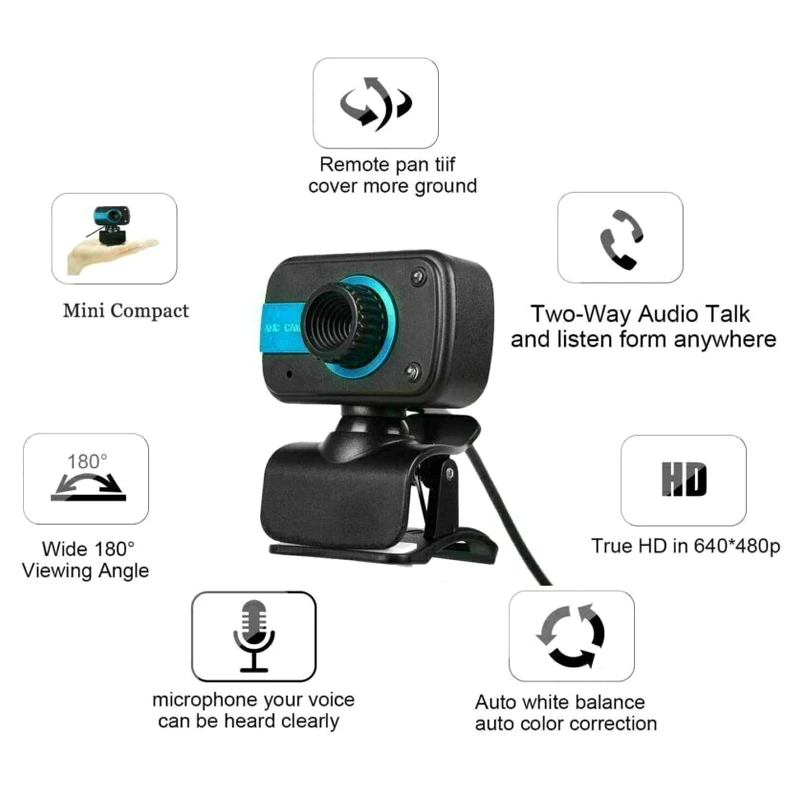 

HD Webcam USB Computer Web Camera For PC Laptop Desktop Video Cam With Microphone