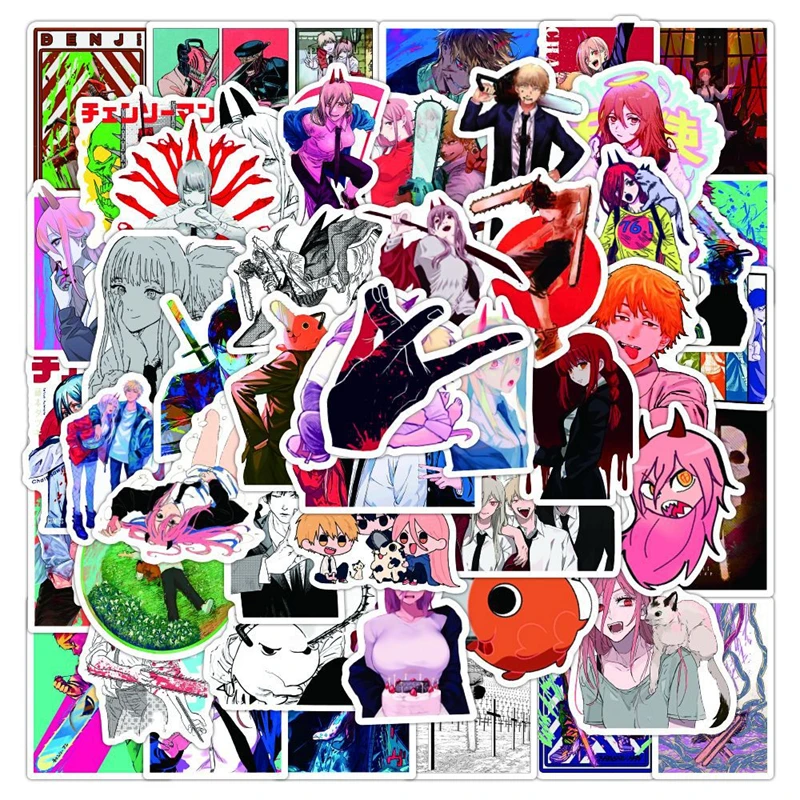 

10/30/50 PCS Cartoon Chainsaw Man King Kong Graffiti Sticker For Laptop Skateboard Luggage Motorcycle Fridge Waterproof Decal