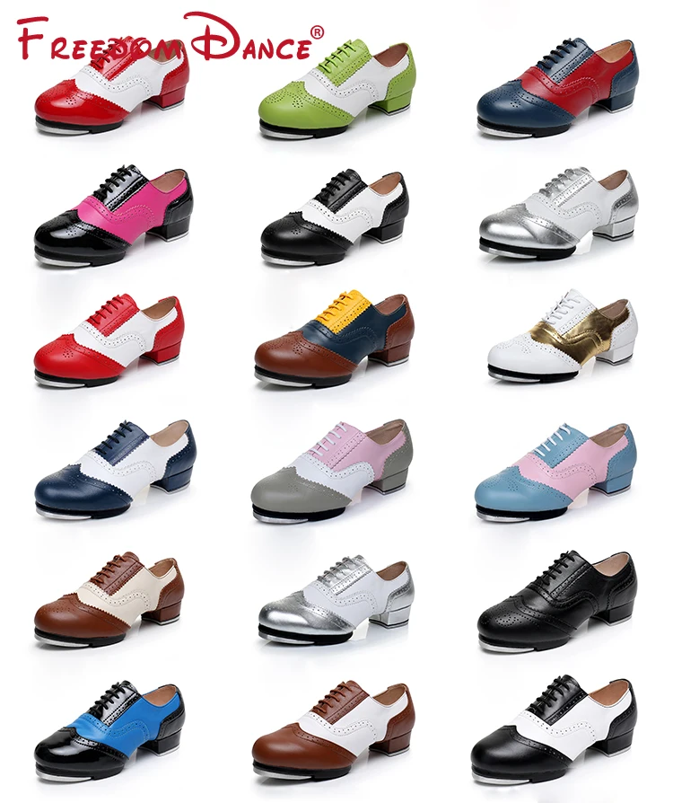 Женские и мужские танцевальные туфли из натуральной кожи с гравировкой