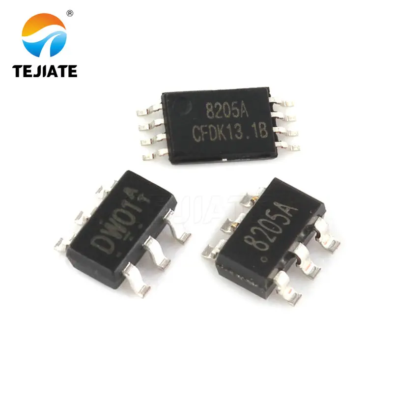 5 шт. DW01A SOT23-6 8205A TSSOP8 8250A литиевая батарея защита IC базовой W01A | Электронные