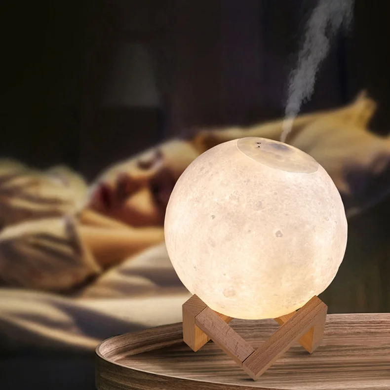 Светодиодные ночник огни 3D месяц светильник 1500 мл Увлажнитель воздуха Moon Lamp light USB