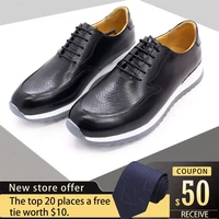 mens high quality leather shoes blue comfortable casual shoes classic fish pattern leather shoes wedding party mens shoes