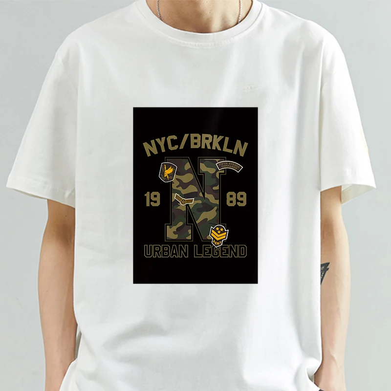 

NYC Brkln Urban Legend T Shirt Men Funny Air Force Army Tee Cool Letter Print Tops Cotton Comfortable Black White Casual T-shirt