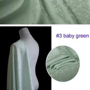 3 baby green Тяжелый шелк материал лотоса жаккард шелковая ткань для платьев рубашки шелк вискоза - Цвет: 3 baby green