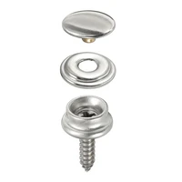 10 set silver snap fastener buttons screw caps kit for boat covers cars hoods caravans handbags clothing 15mm