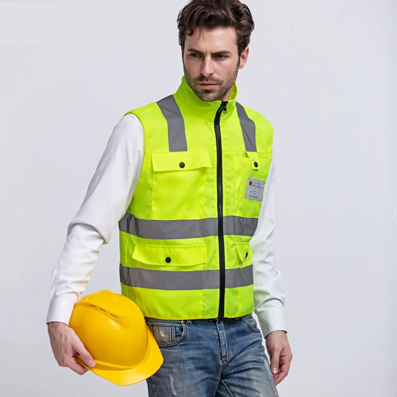 Защитный жилет Hi Viz оранжевая Светоотражающая рубашка без рукавов летняя дышащая