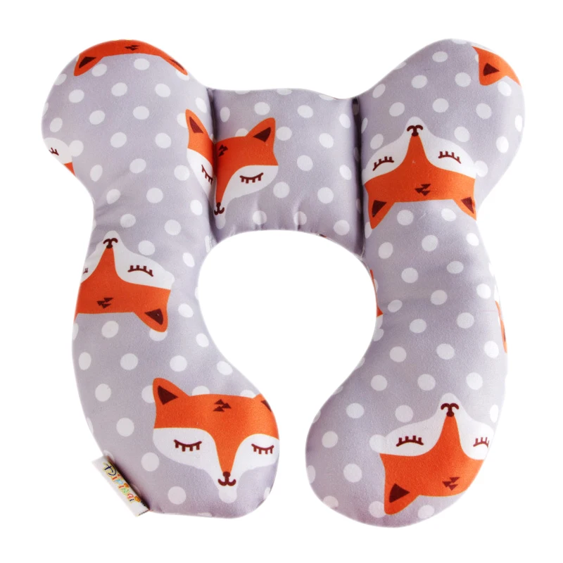 

Baby Travel Pillow Newborn Sleep Support Cartoon Printed Kids Head Protection U-Shape Pillow Safe Car Cushion Toddler Bedding