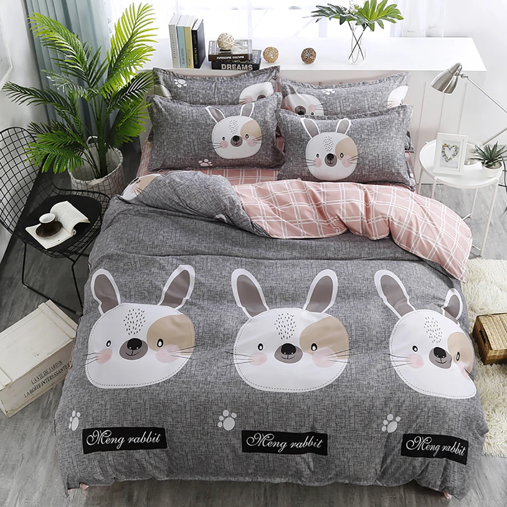 White Bedding Set Thumпостельные принадлежности Магнолия комплект постельного белья Королева Размер свежий удобный элегантный цветочный пододеяльник для девочек Король ПОЛНЫЙ двуспальная односпальная кровать набор - Цвет: White Bedding Set