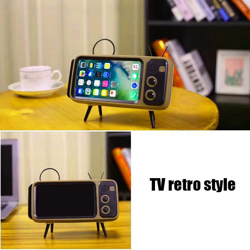 Портативная беспроводная стереоколонка в стиле ТВ ретро с поддержкой Bluetooth