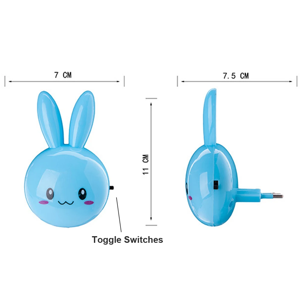 Светодиодный ночник с мультяшным Кроликом настенный Ночной светильник