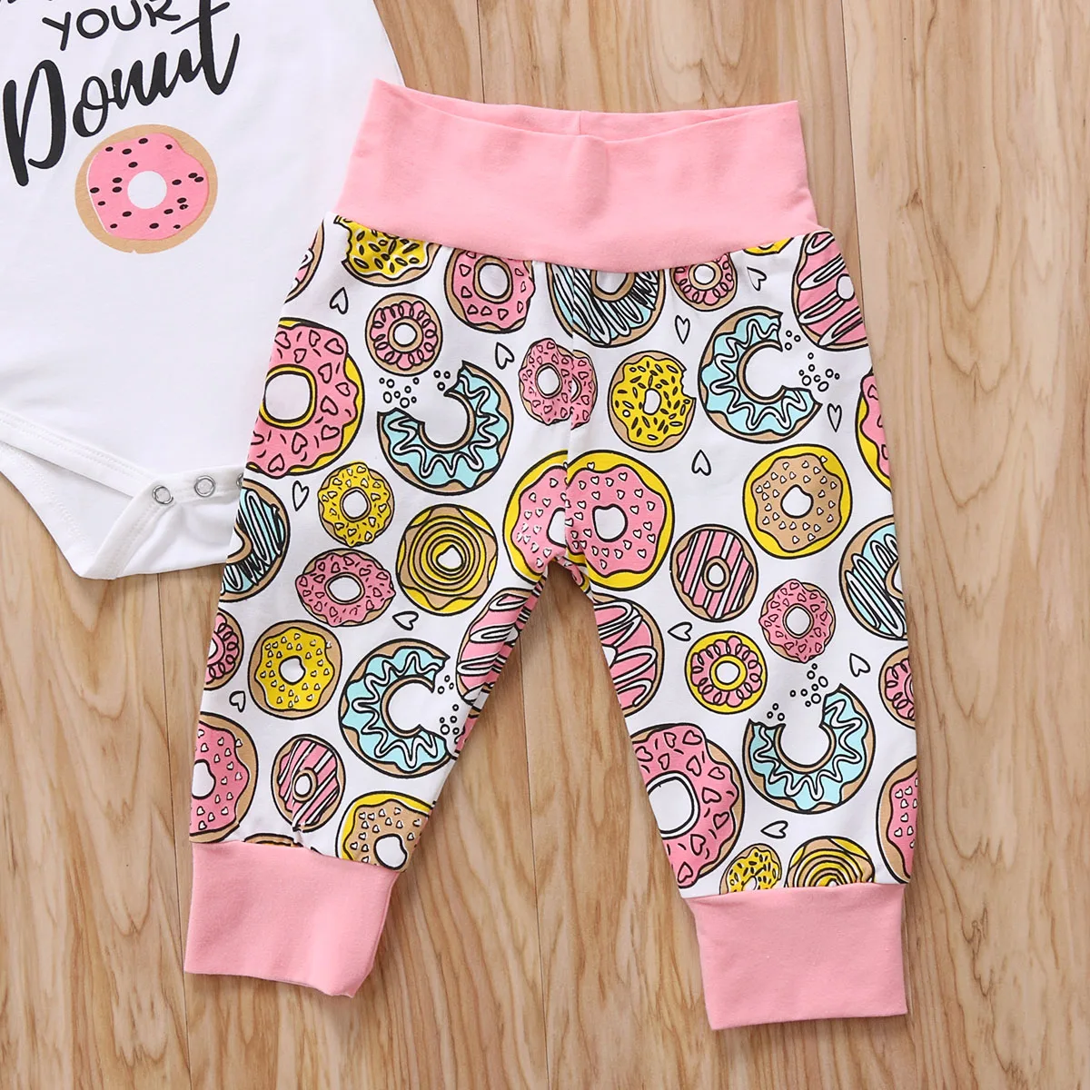 Пончики 3 предмета милый детский комбинезон для девочек штаны комплект одежды |