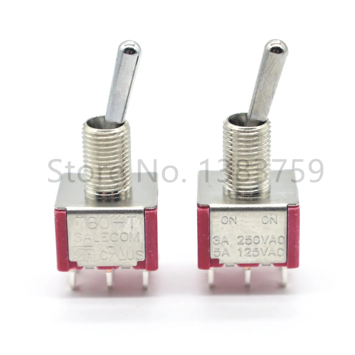 2 шт. 6-контактный 2-скоростной тумблер, рокерный переключатель T8011, переключающий переключатель на 3 А, 250 В, 5 А, 125 В переменного тока